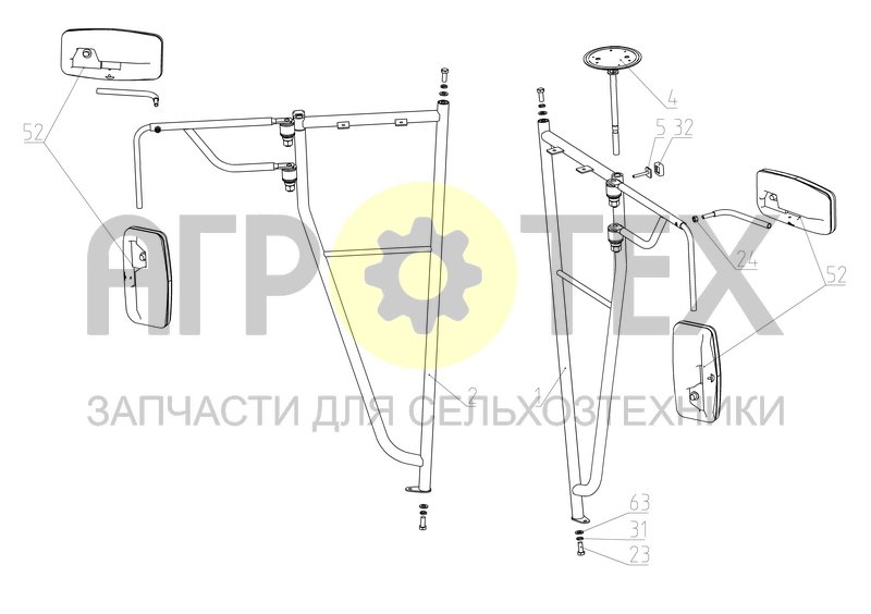 Чертеж Кронштейны зеркал (RT495.06.03.000Ф)